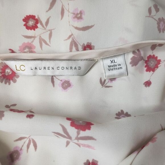 Pretty Lauren Conrad Bow Front Sleeveless Top womens size XL Casual Blouse - Picture 6 of 7